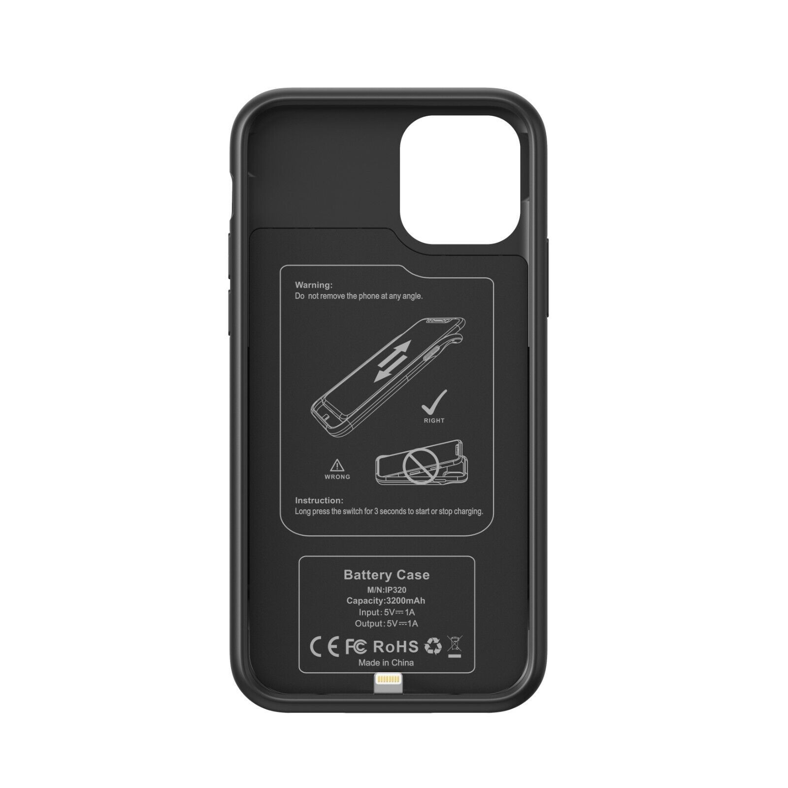 6200mah Caso de carga de la batería para Iphone 11/11 Pro / 11 Pro Max,  paquete completo recargable portátil de batería externa Caso azul