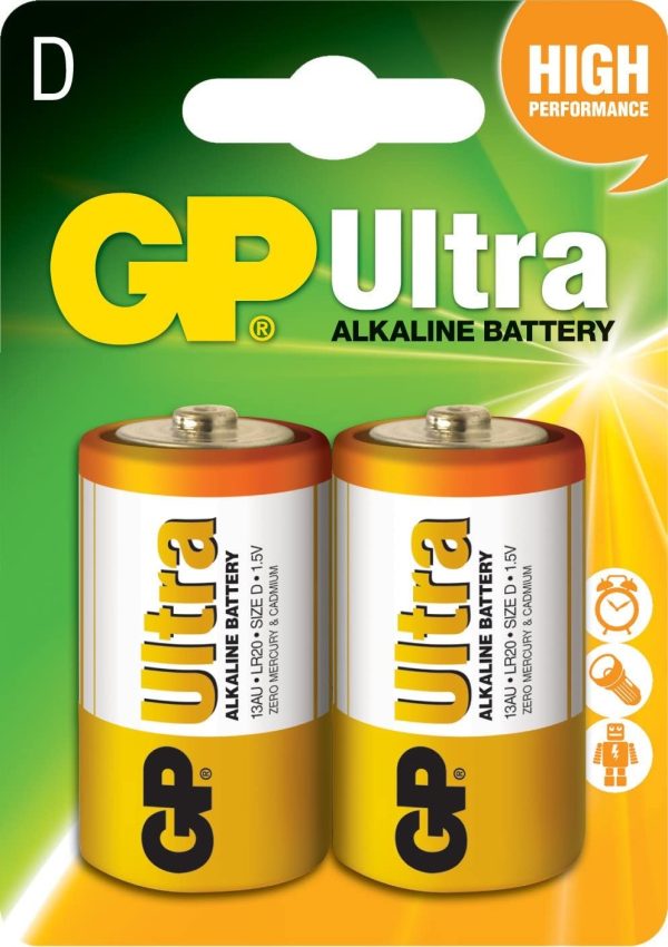 Blister Pilas Alcalinas Tamaño D 2 Unidades Gp LR20