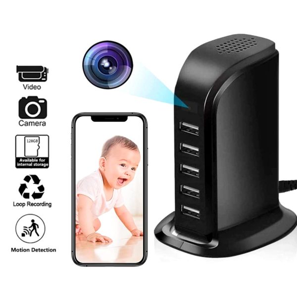 Camara Espia Oculta En Cargador Usb Hub Portatil Vigilancia