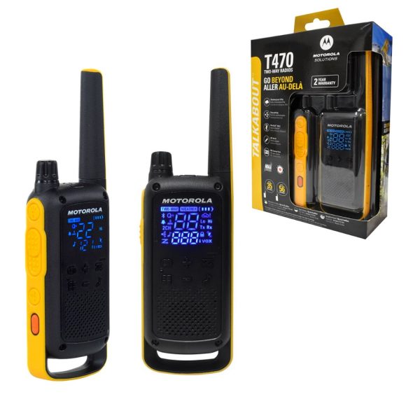 Motorola 2 Walkie Talkie 56km 22Canales 121Códigos Ip54 T470