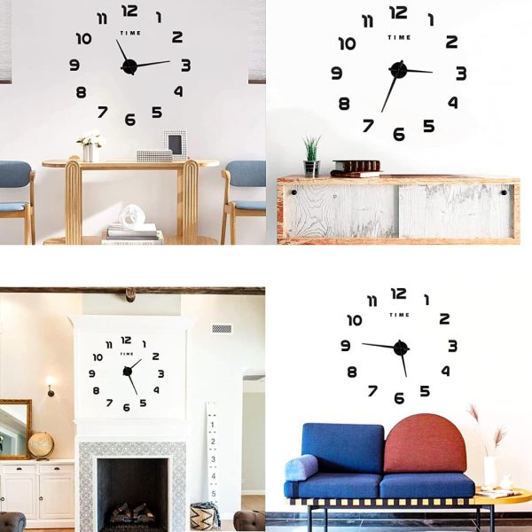 Reloj Pared 3D Pegatinas Aguja De Cuarzo Diseño Moderno
