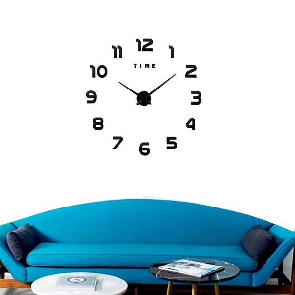Reloj Pared 3D Pegatinas Aguja De Cuarzo Diseño Moderno