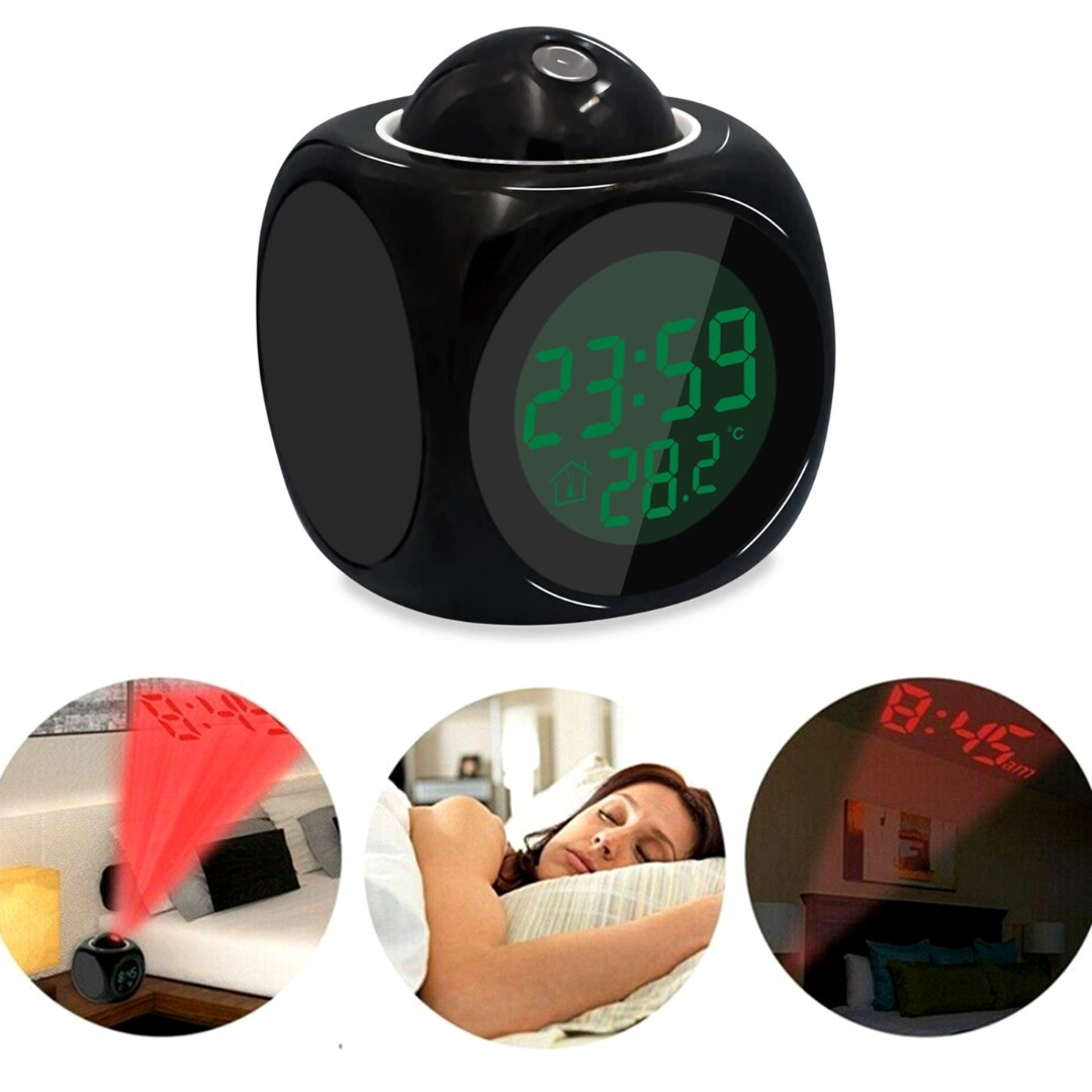 Radio Digital Despertador Digital Con Proyector Hora