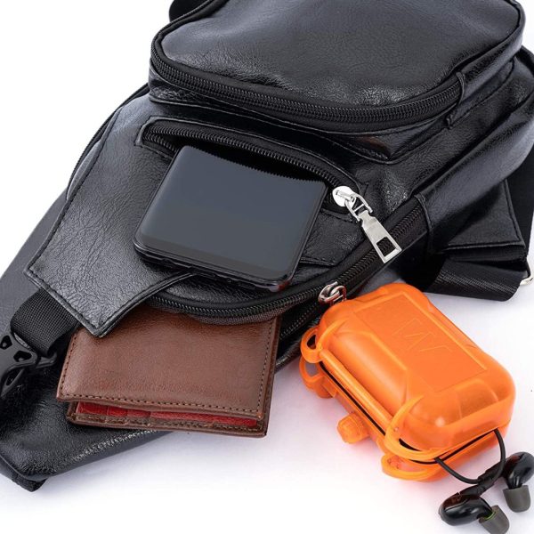 Mochila Bolso Pecho Impermeable Antirrobo Orificio Audio Usb