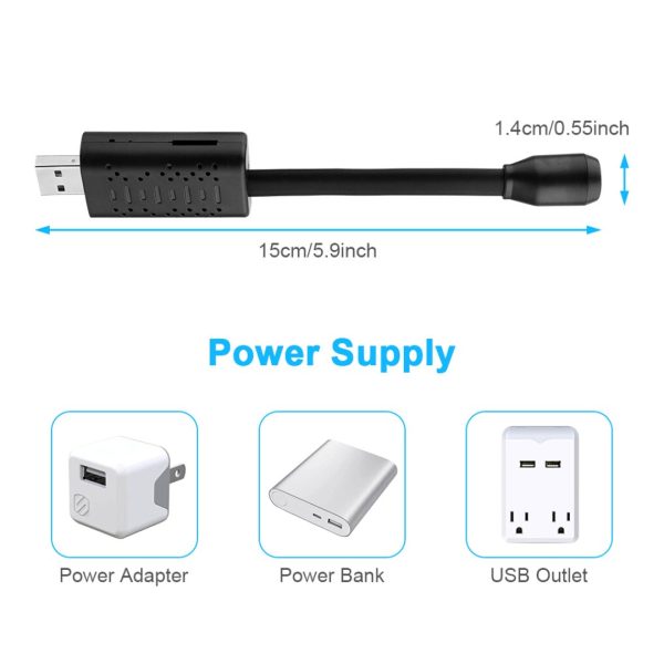 Mini Cámara Wifi Usb Cable Flexible 4K Espía Oculta Seguridad