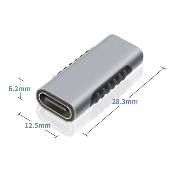 Adaptador USB Tipo C Hembra a Hembra Extension Conector Portátil 10gbps