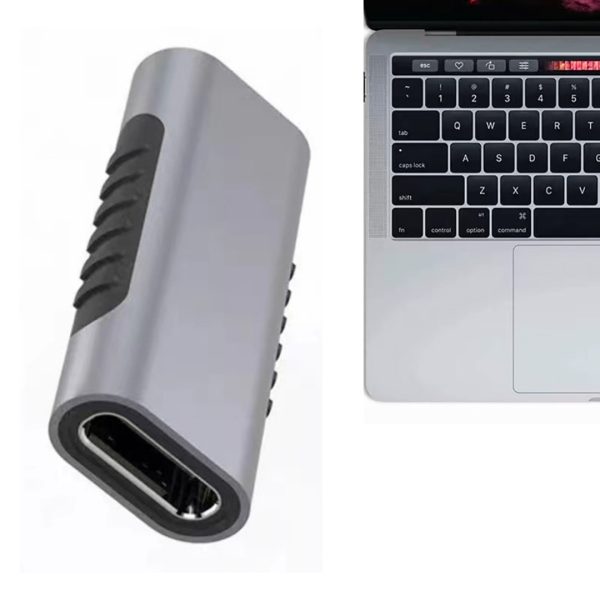 Adaptador USB Tipo C Hembra a Hembra Extension Conector Portátil 10gbps