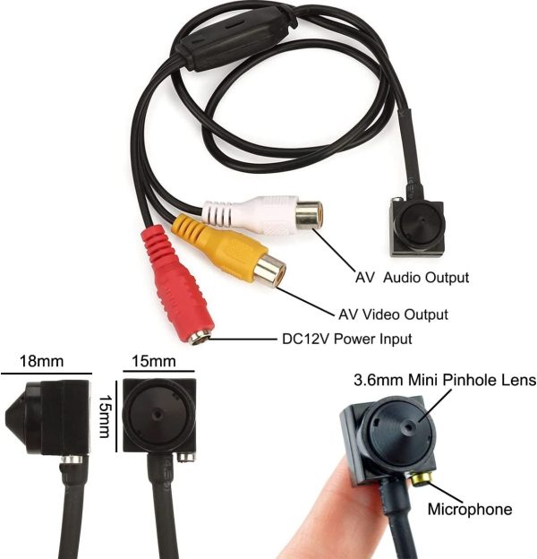 Mini Cámara Pequeña Oculta Espía 1000tvl Audio Para Dvr