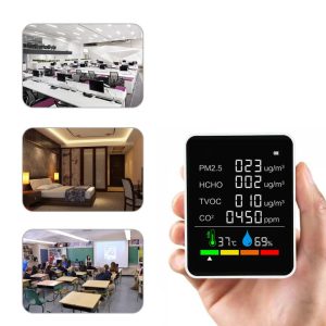 Medidor de Calidad de Aire PM2.5 HCHO CO2 TVOC Temperatura Humedad