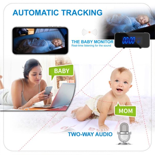 Camara Reloj Espia Ip Wifi 3 EN 1 Hd 1080p Vision Nocturna Bluetooth