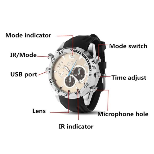 Reloj Inteligente Camara Espia 32gb Oculta 1080p Nocturna