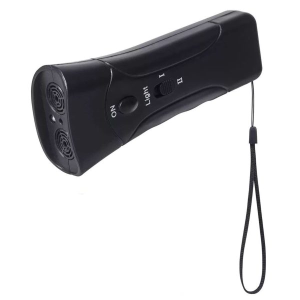 Ahuyenta Perros Ultrasonico Entrenador Mascotas Linterna Led