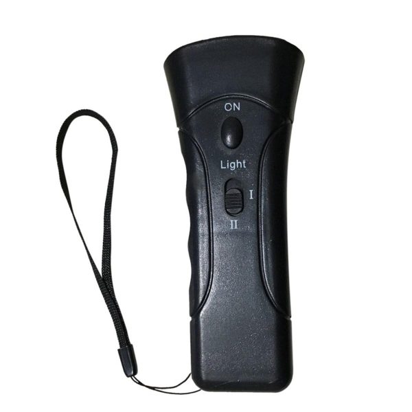 Ahuyenta Perros Ultrasonico Entrenador Mascotas Linterna Led