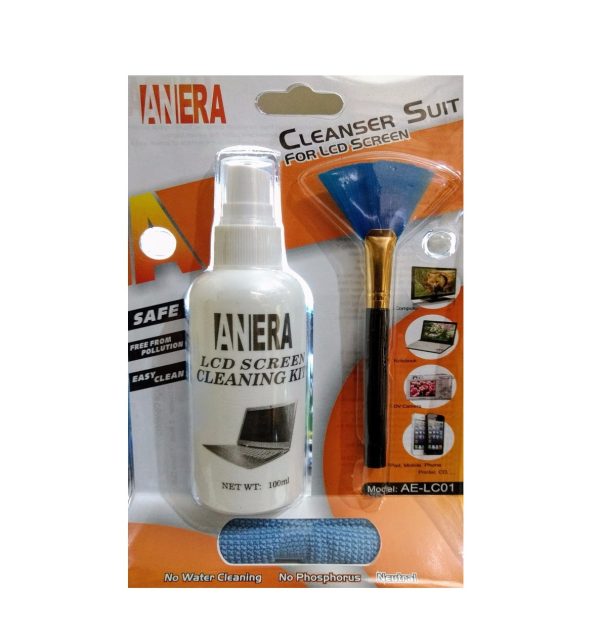 Limpiador De Pantalla De Laptop Celular Spray Brocha Toalla