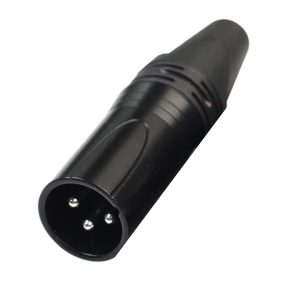 Conector Canon Plug Xlr Macho De Calidad Para Soldar Negro