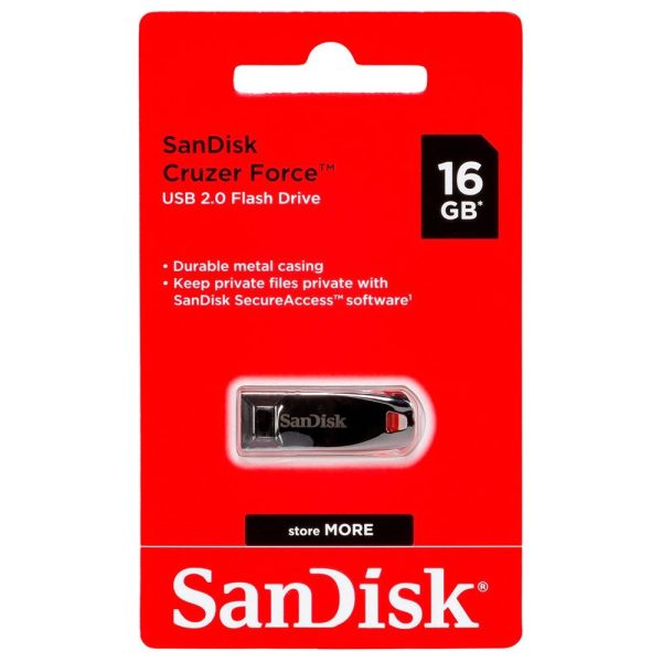 Pen Drive Flash Memory Sandisk 16gb Cruzer Metal Usb