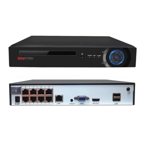 Nvr 8 canales POE Onvif 4K 8MP 5MP 4MP Camara IP Sistema CCTV Audio