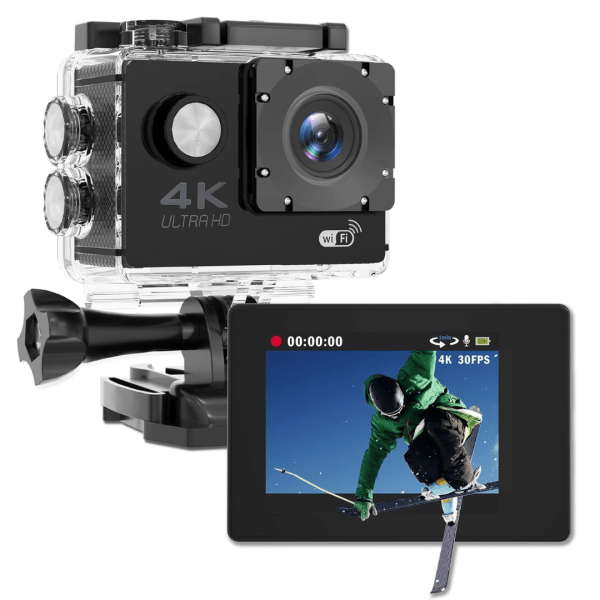 Camara Vdeo Deportiva Accion 4K UHD Wifi con Accesorios