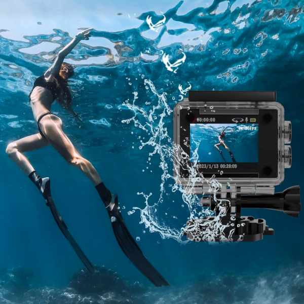 Camara Vdeo Deportiva Accion 4K UHD Wifi con Accesorios