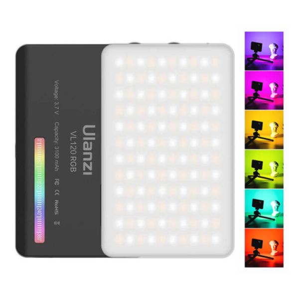 KIT Luz LED RGB VL120 Ulanzi Recargable Color 2500-9000K 3100mAh