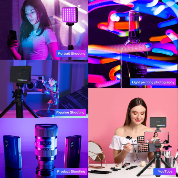 KIT Luz LED RGB VL120 Ulanzi Recargable Color 2500-9000K 3100mAh