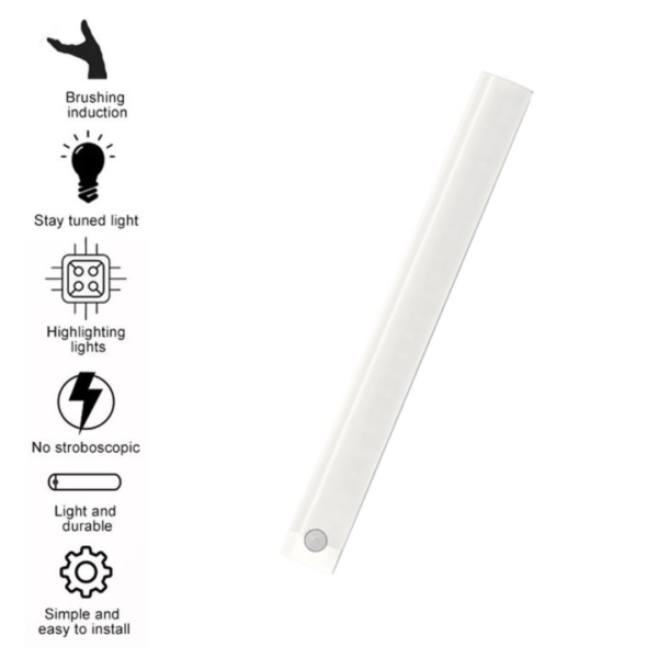 Luz LED Nocturna Sensor de Movimiento Inalámbrica Recargable Armario Cocina
