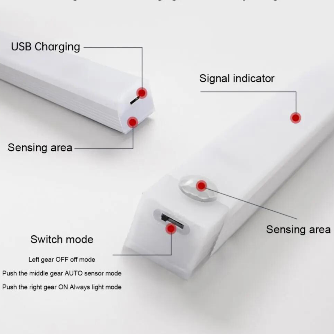 Luz Nocturna Sensor Movimiento, Pack X2, Luz Led Adhesiva, Luz Led Sensor  Movimiento, Luz Led Armario, Habitaciones Baño, Luz Led Recargable USB,  Recargable : : Iluminación