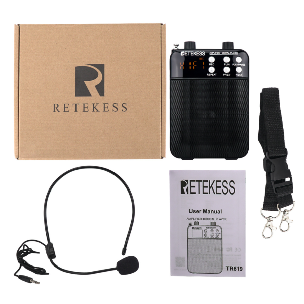 Megáfono Portátil 3W Grabación Radio FM MP3 Amplificador Voz Micrófono Profesores Guía Turística