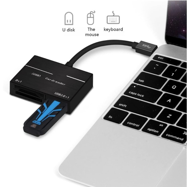 Lector Memoria Compact Flash Usb C Micro Sd Ms Tarjetas