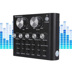 Audio Mixer Mezclador Usb Celular PC Auriculares Micrófono Cambiador Voz