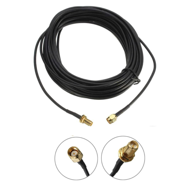 Cable De 20 Metros Prolongador Antena Wifi 2.4ghz Rpsma Pigtail