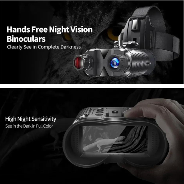 Binoculares NV8160 Visión Nocturna Gafas Montaje Cabeza 1080P HD Infrarrojo Digital Batería Recargable