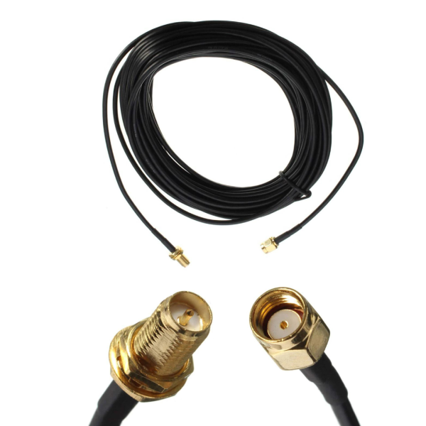 Cable De 20 Metros Prolongador Antena Wifi 2.4ghz Rpsma Pigtail
