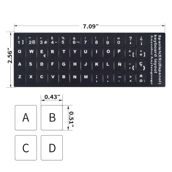 Sticker Pegatinas Teclados De Pc En Español