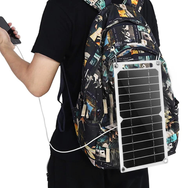Cargador Panel Solar USB 5V 100W Senderismo Aire Libre Portátil Impermeable
