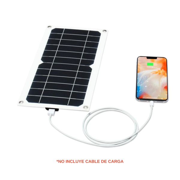 Cargador Panel Solar USB 5V 100W Senderismo Aire Libre Portátil Impermeable