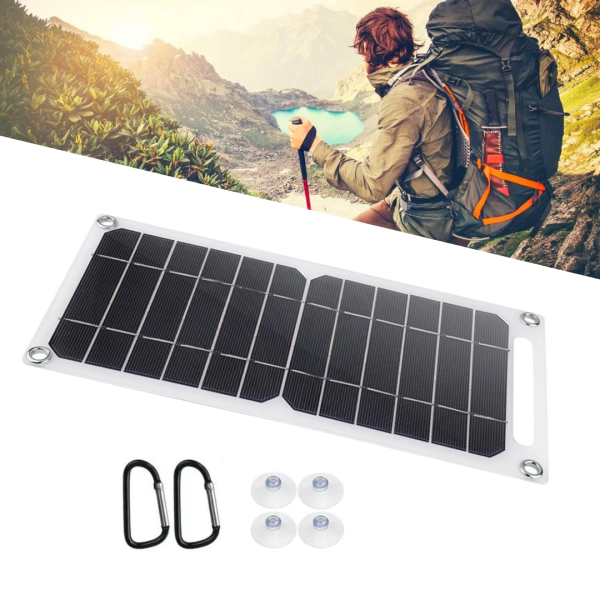 Cargador Panel Solar USB 5V 100W Senderismo Aire Libre Portátil Impermeable