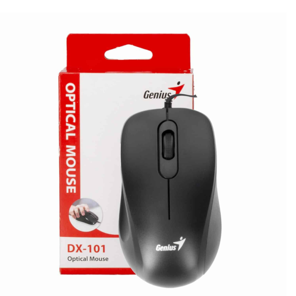 Mouse Oficina Genius Dx 101 Optico Usb Con Cable Pc Color Negro