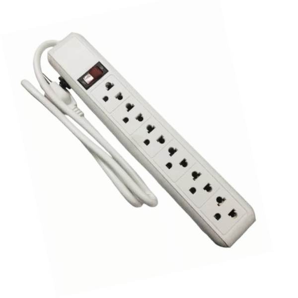 Supresor de Picos Unno Regleta Electrica Protector Voltaje Corta Pico 6 Tomas 1875W