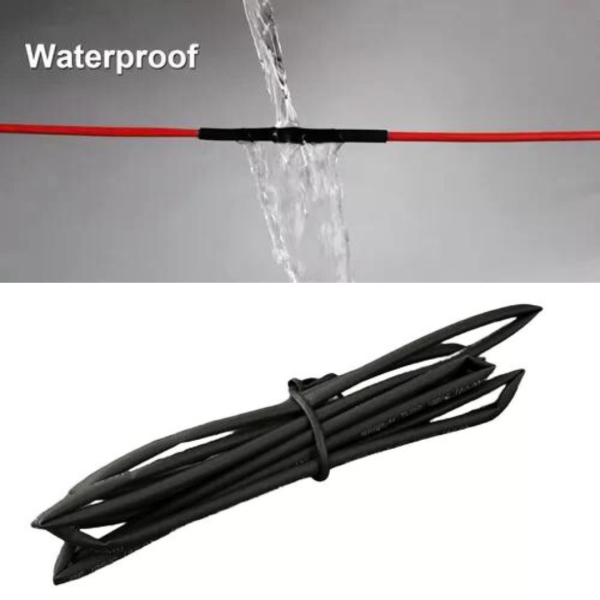 Metro de Tubo Aislante Termoencogible Protector Termofundente 2 mm Negro