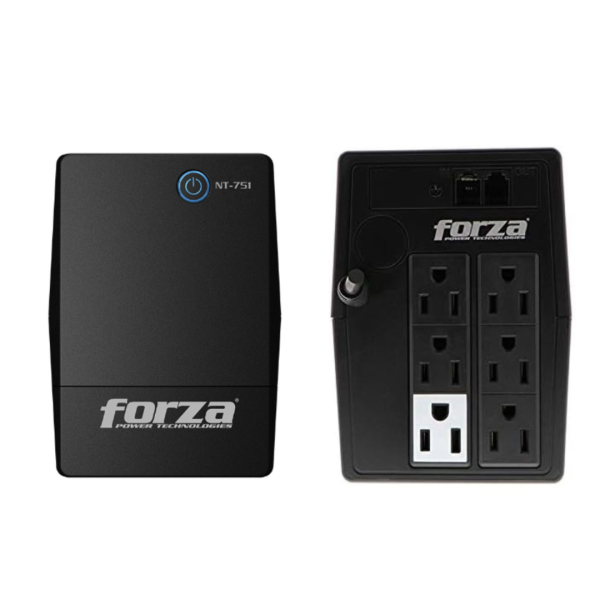 Ups Forza Nt-751 750va 375w 6 Tomas 120v Regulador Lan/rj11 Color Negro