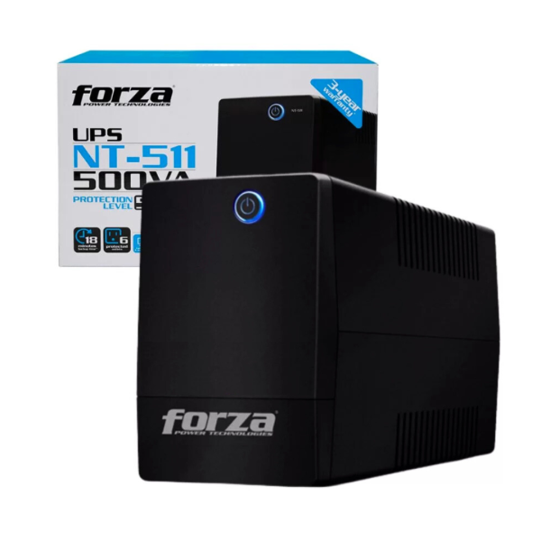 Ups Forza Nt-511 500va 250w 6 Tomas 120v Regulador Lan/rj11 Color Negro