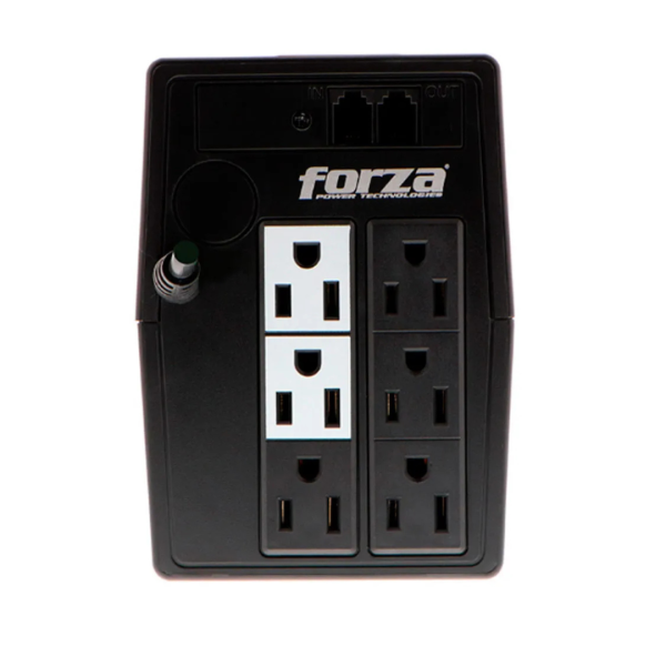 Ups Forza Nt-511 500va 250w 6 Tomas 120v Regulador Lan/rj11 Color Negro