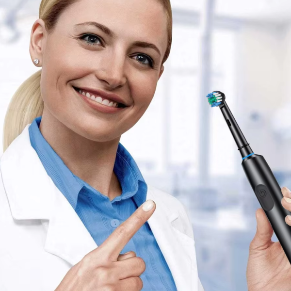 Cepillo de Dientes Eléctrico Inteligente Recargable Giratorio 6x Limpieza Profunda Blanqueamiento Dental Bursh con 8 Cabezales