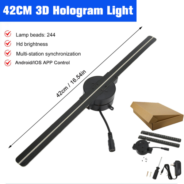 Proyector Holografico 3D WIFI LED 224 Ventilador T42 42cm Publicidad