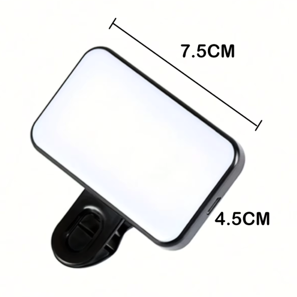 Flash Luz Led para Celulares Selfie Iluminación Reflector 12 Leds Luz Fría Cálida Neutral Recargable