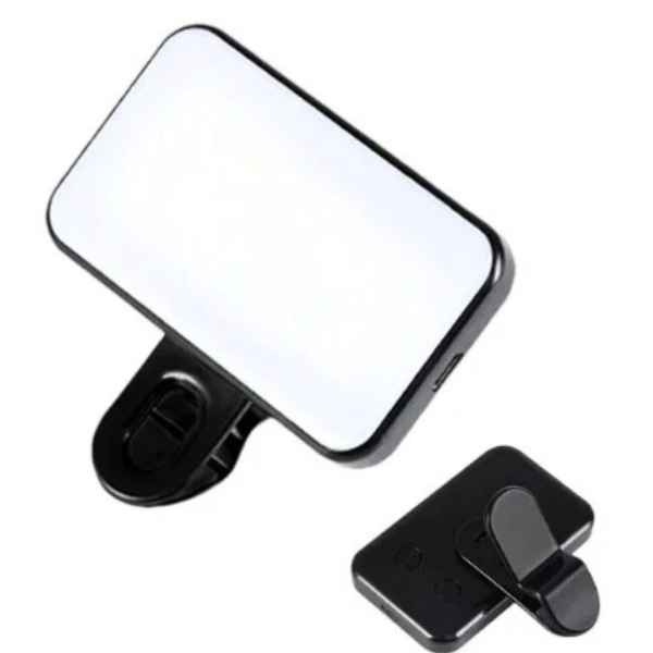 Flash Luz Led para Celulares Selfie Iluminación Reflector 12 Leds Luz Fría Cálida Neutral Recargable