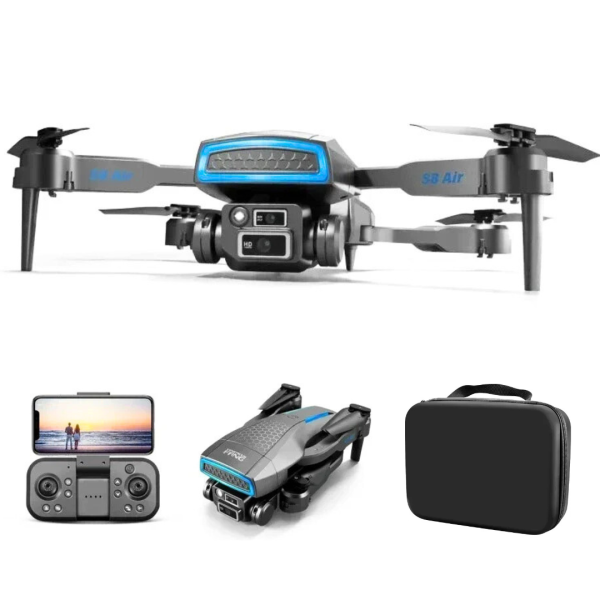 Air Dron S8 Cámara HD 8K RC WIFI FPV Distancia Evita Obstáculos Flujo Optico Dron