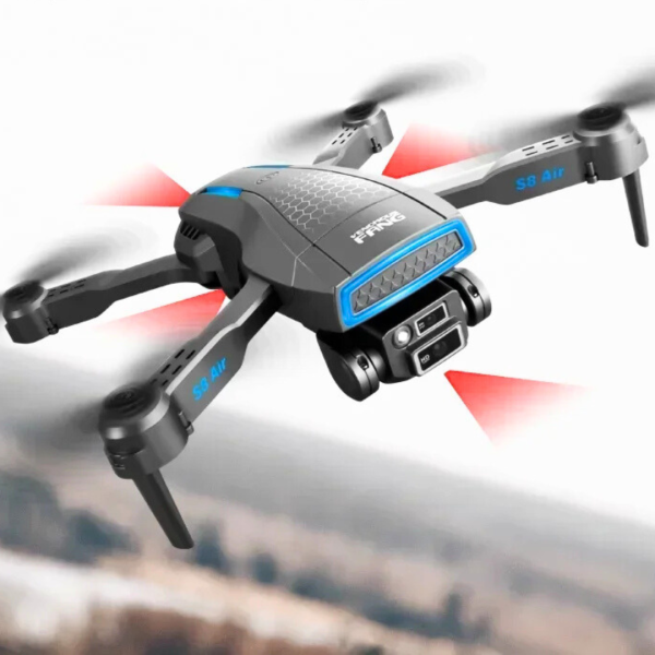 Air Dron S8 Cámara HD 8K RC WIFI FPV Distancia Evita Obstáculos Flujo Optico Dron