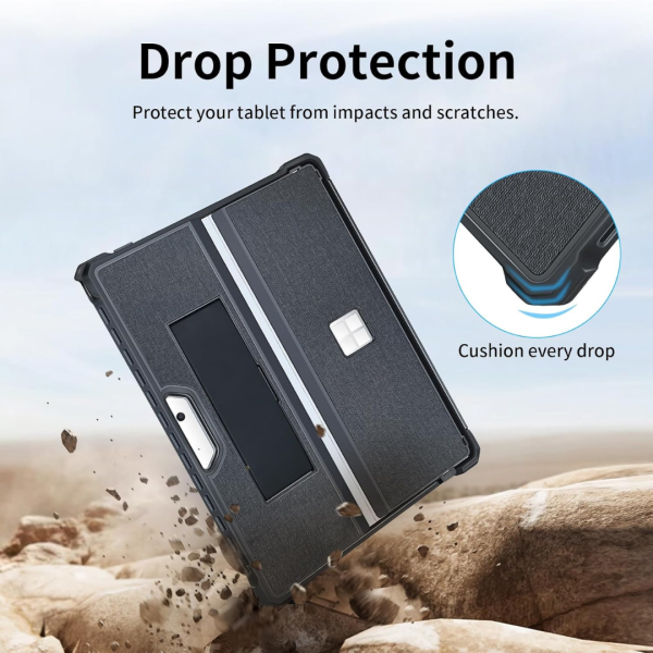 Estuche para Microsoft Surface Pro 8 13" 2021 Material PU + TPU Resistente Correa Mano Cubierta Soporte